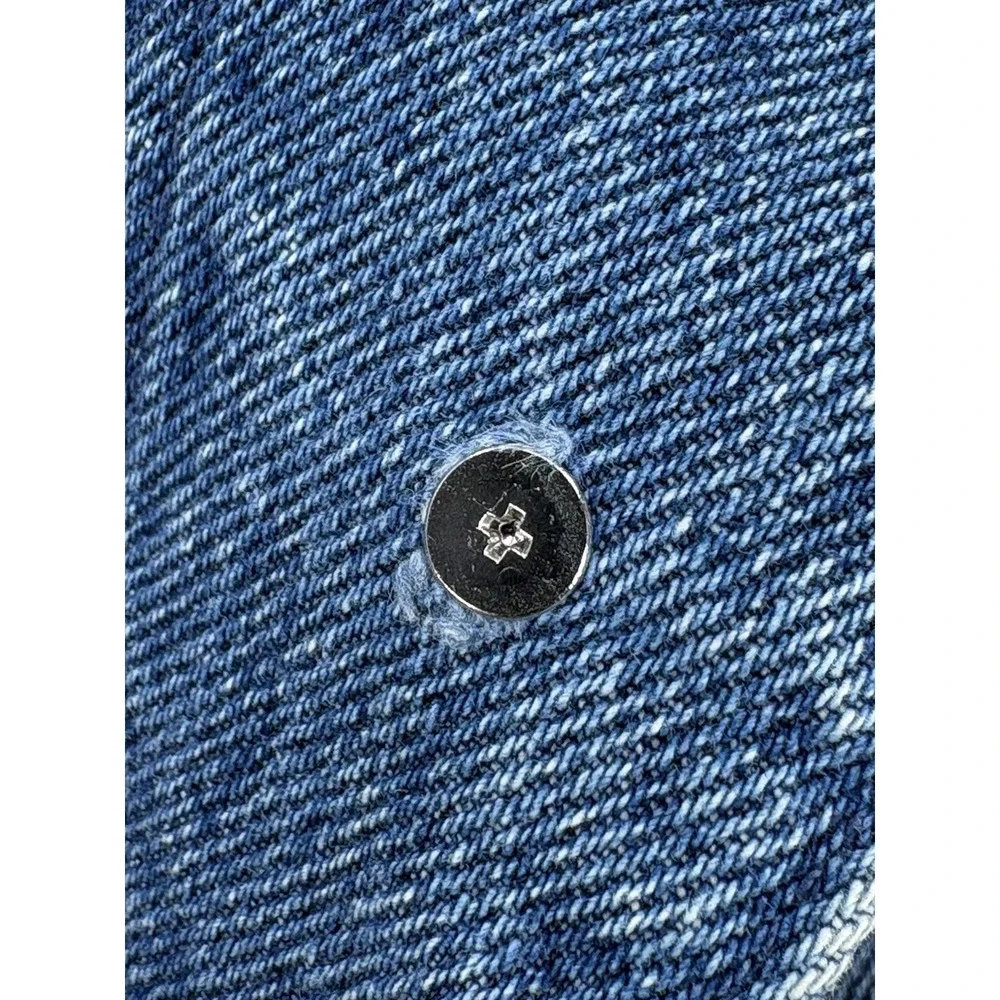 Vinatge Gotcha Covered Denim Chore Jacket Womens S Blue 100% Cotton USA Made 90s